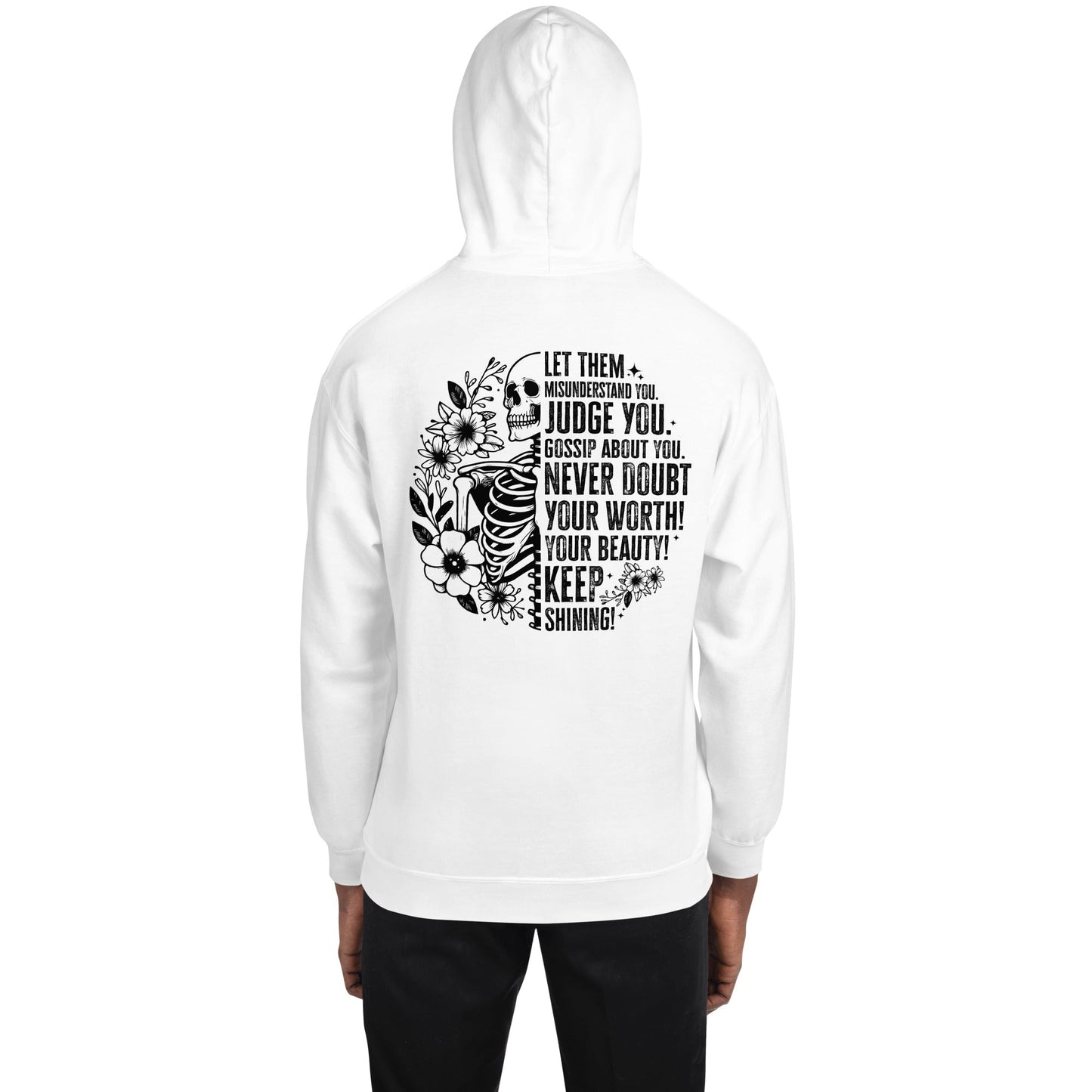 Let Them | Positivity Hoodie - White - T-Shirts Online