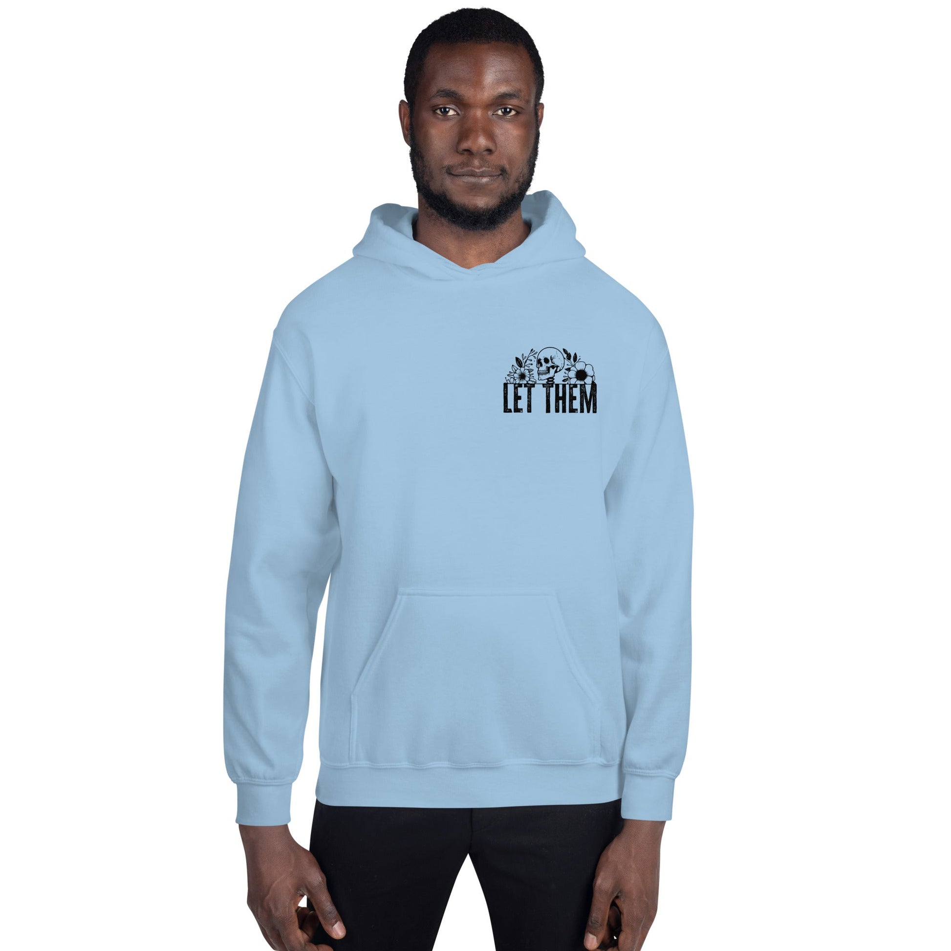 Let Them | Positivity Hoodie - Light Blue - T-Shirts Online