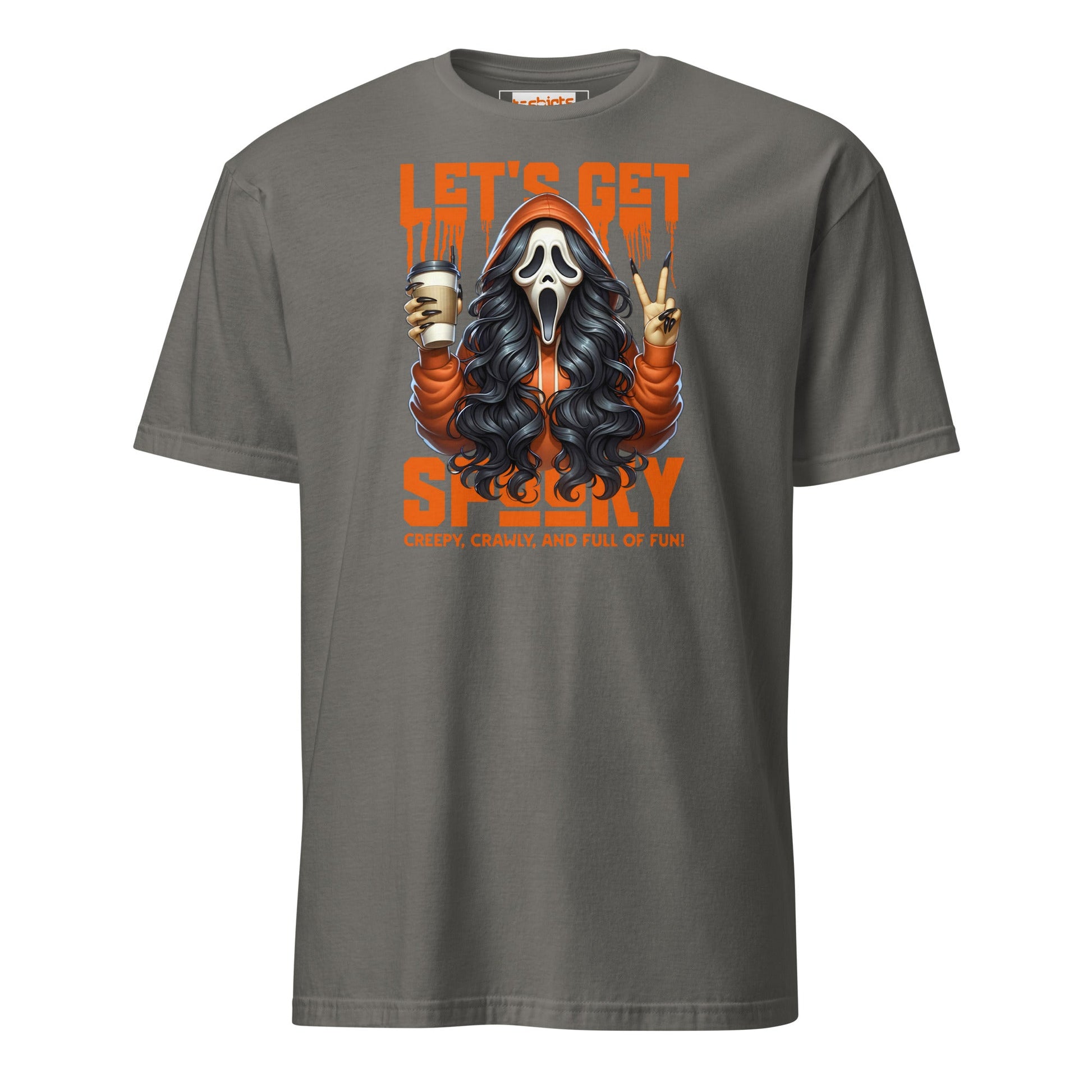 Lets Get Spooky T-Shirt | Halloween Shirt - Charcoal - T-Shirts Online