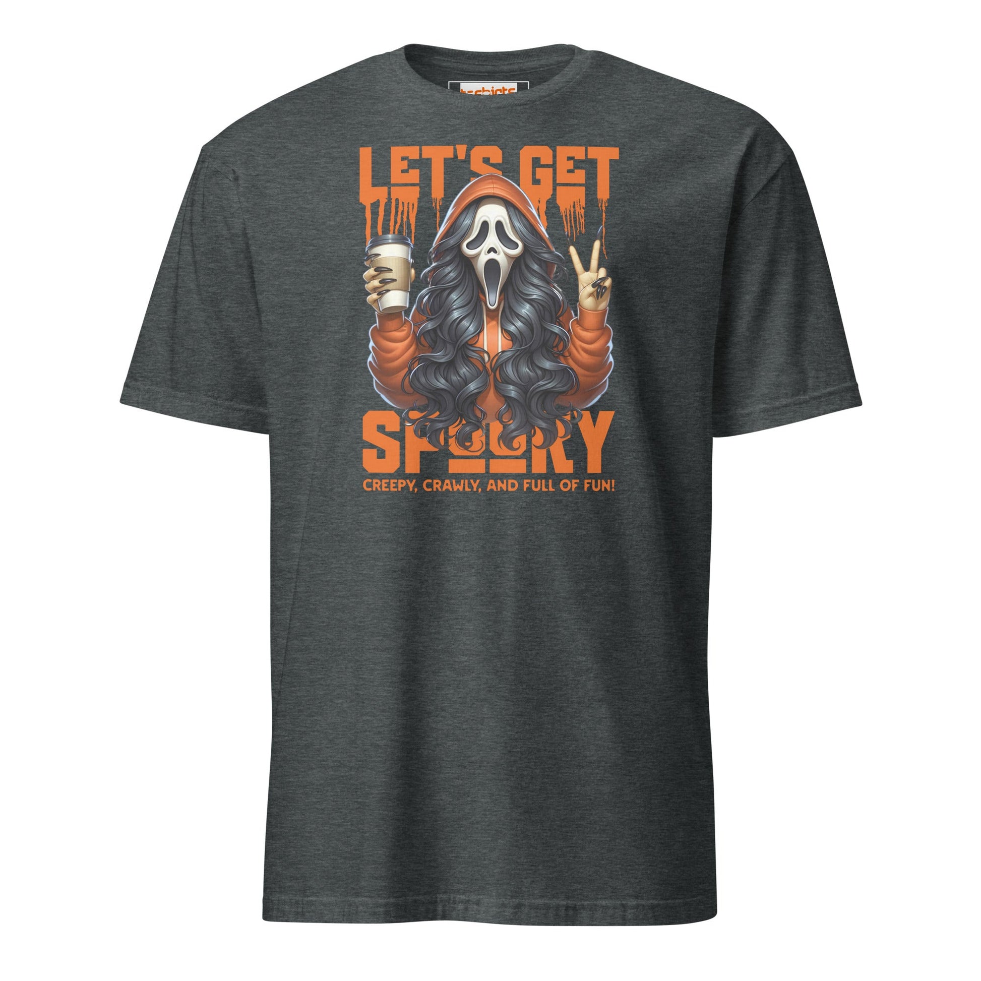 Lets Get Spooky T-Shirt | Halloween Shirt - Dark Heather - T-Shirts Online