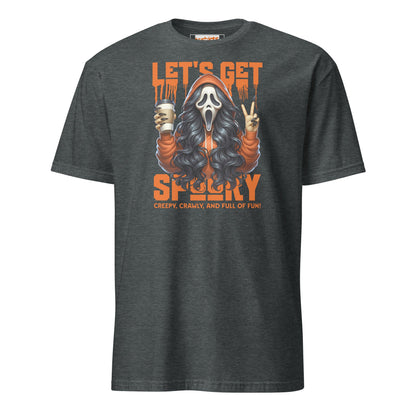Lets Get Spooky T-Shirt | Halloween Shirt - Dark Heather - T-Shirts Online