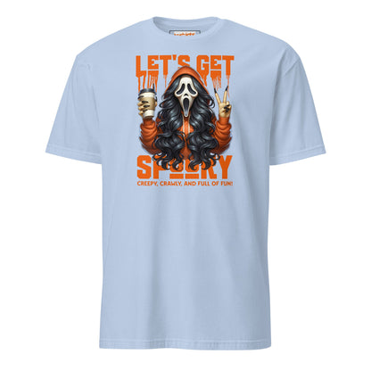 Lets Get Spooky T-Shirt | Halloween Shirt - Light Blue - T-Shirts Online