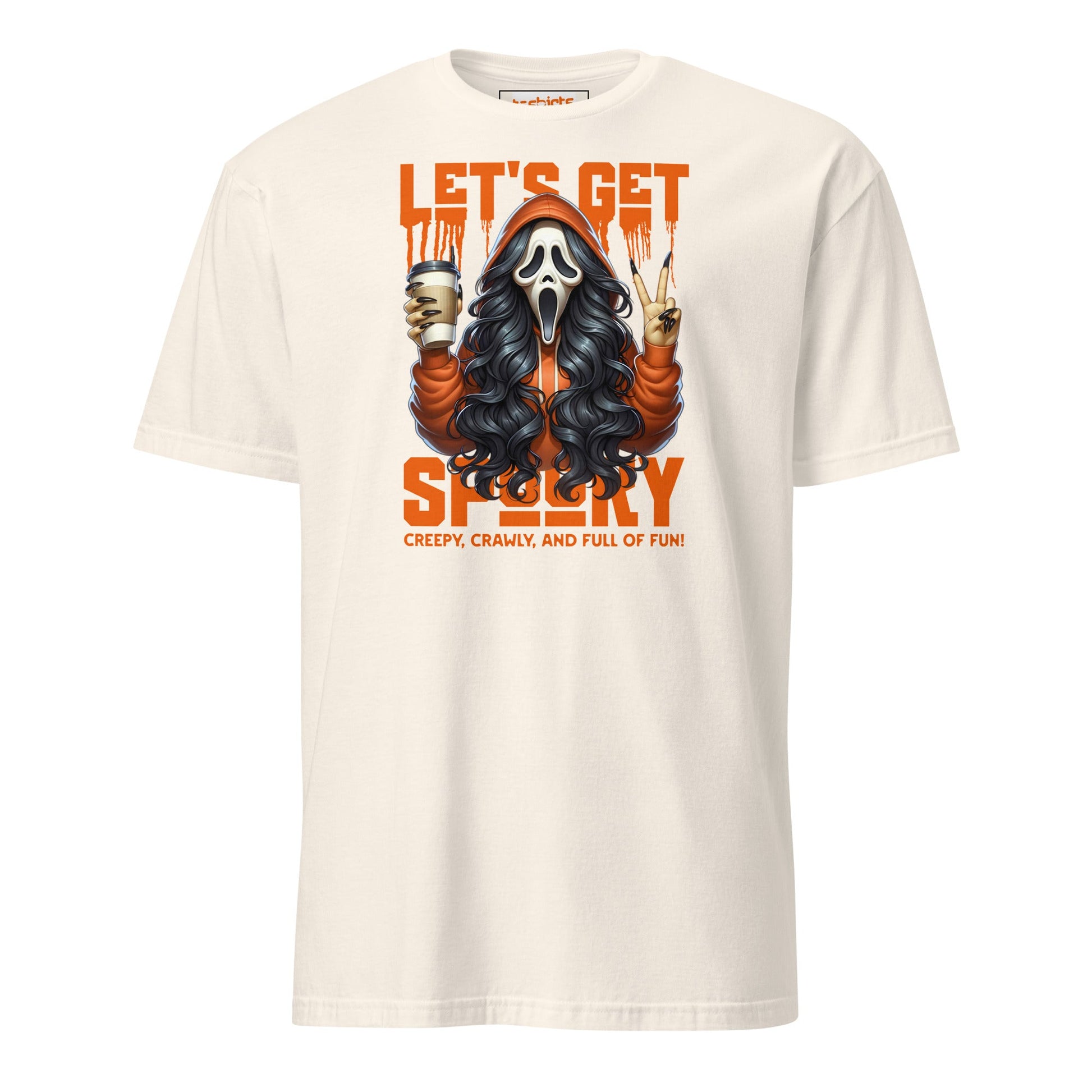 Lets Get Spooky T-Shirt | Halloween Shirt - Natural - T-Shirts Online