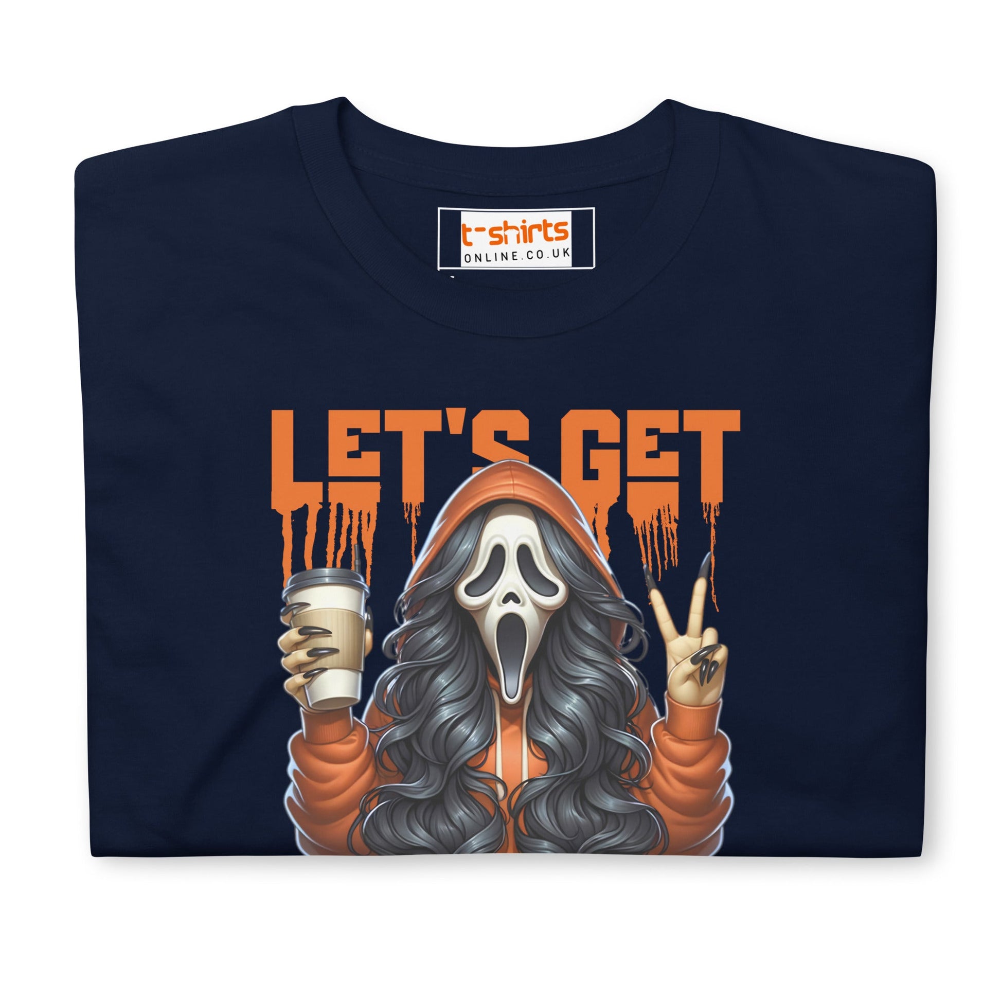 Lets Get Spooky T-Shirt | Halloween Shirt - Navy - T-Shirts Online