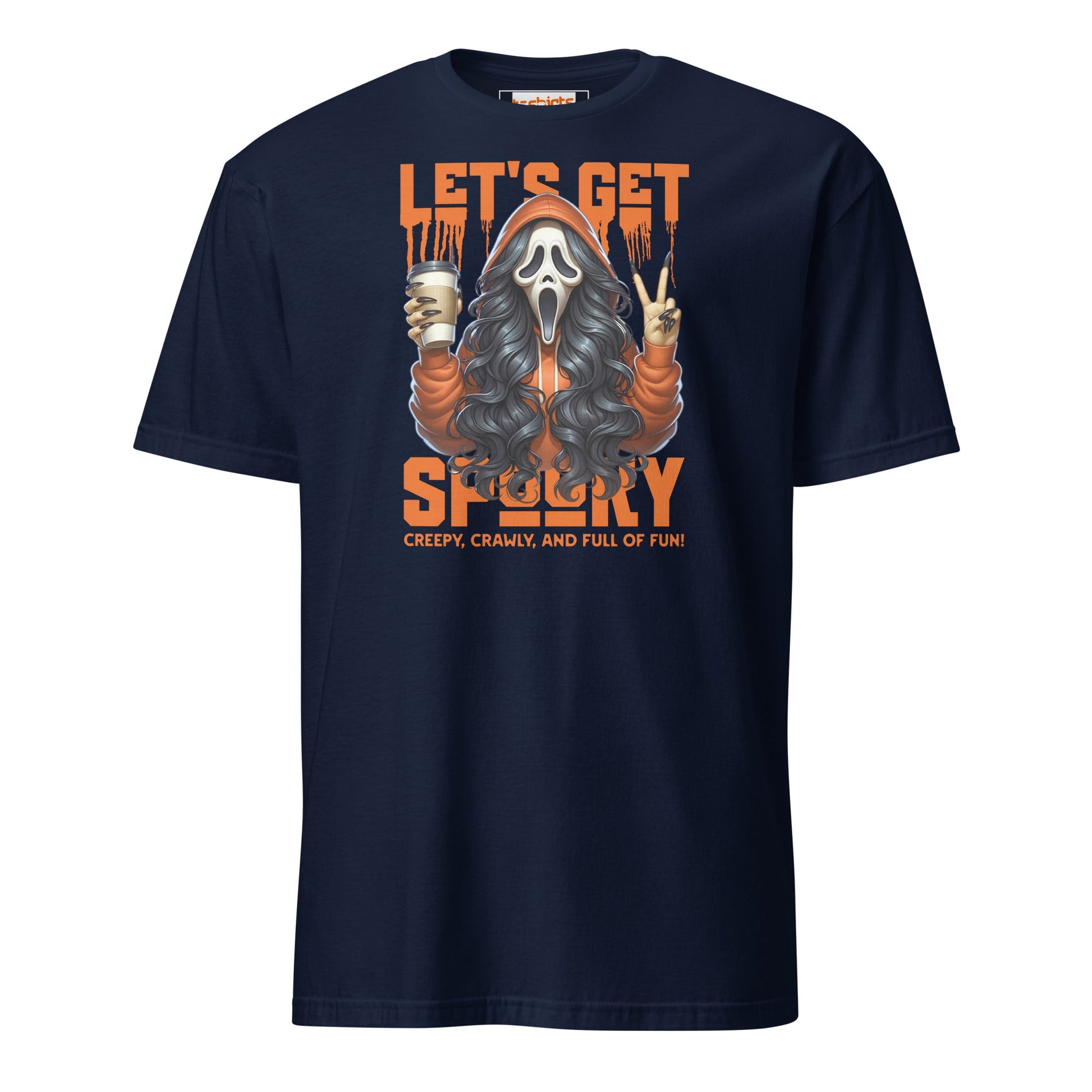 Lets Get Spooky T-Shirt | Halloween Shirt - Navy - T-Shirts Online