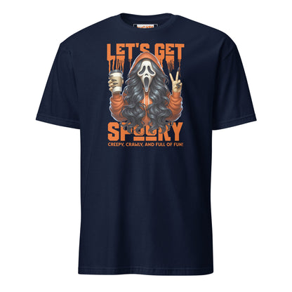 Lets Get Spooky T-Shirt | Halloween Shirt - Navy - T-Shirts Online