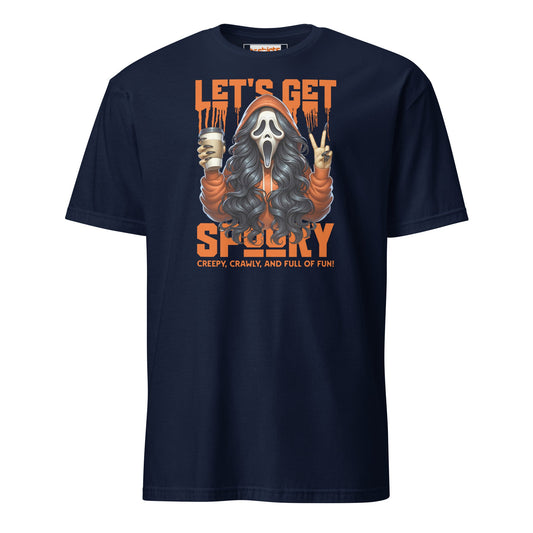 Lets Get Spooky T-Shirt | Halloween Shirt - Navy - T-Shirts Online