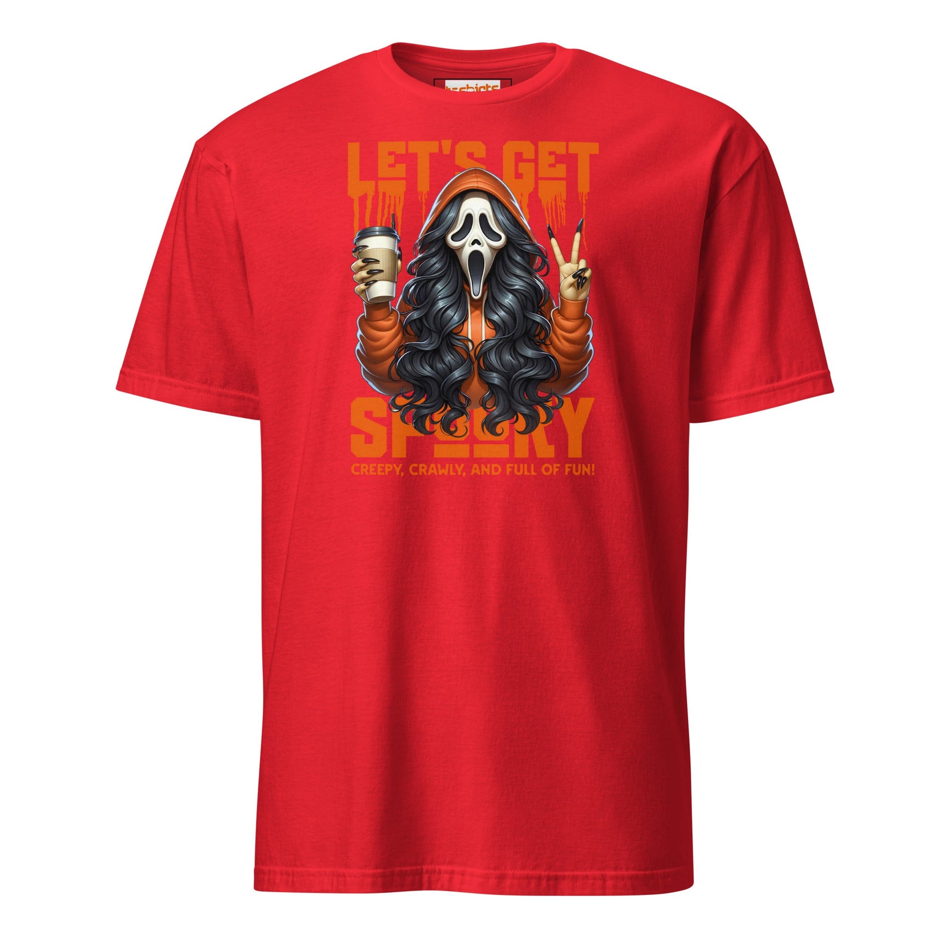 Lets Get Spooky T-Shirt | Halloween Shirt - Red - T-Shirts Online