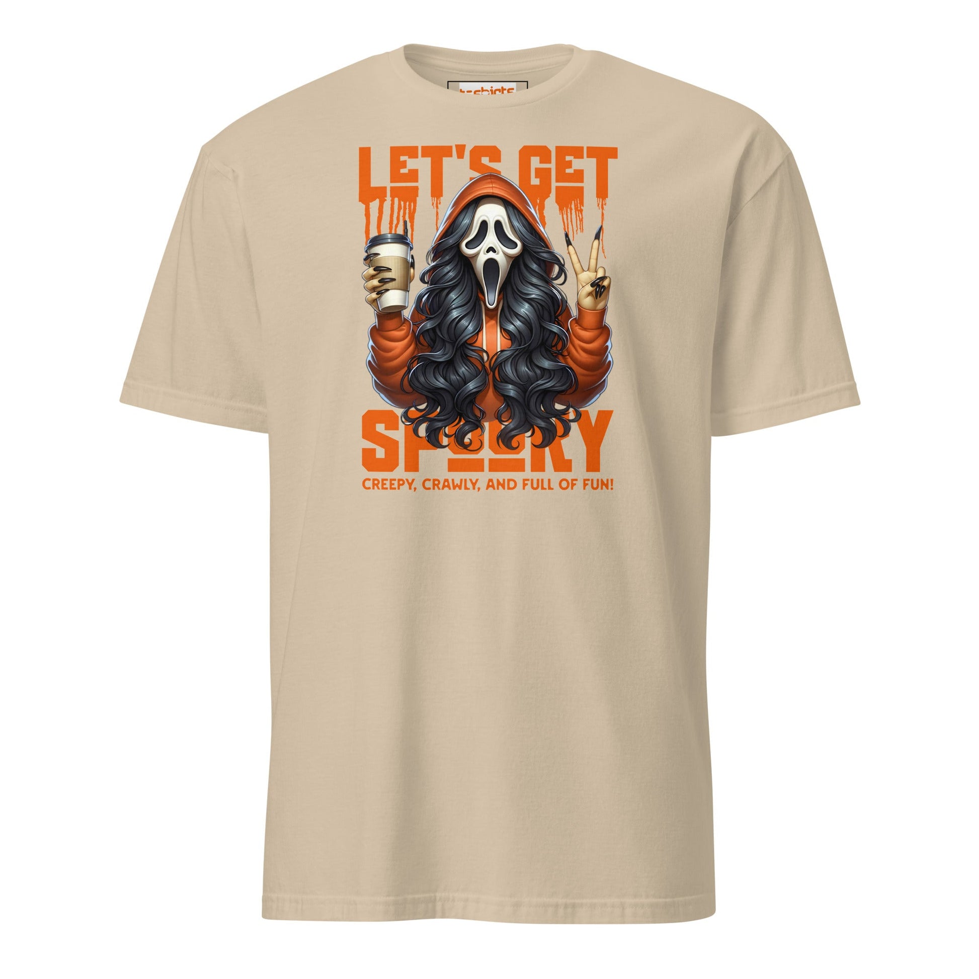 Lets Get Spooky T-Shirt | Halloween Shirt - Sand - T-Shirts Online