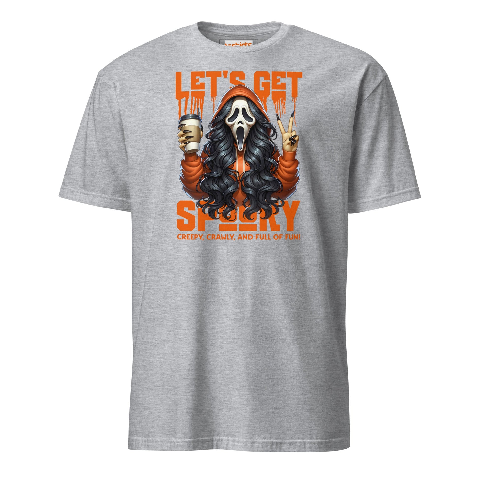 Lets Get Spooky T-Shirt | Halloween Shirt - Sport Grey - T-Shirts Online