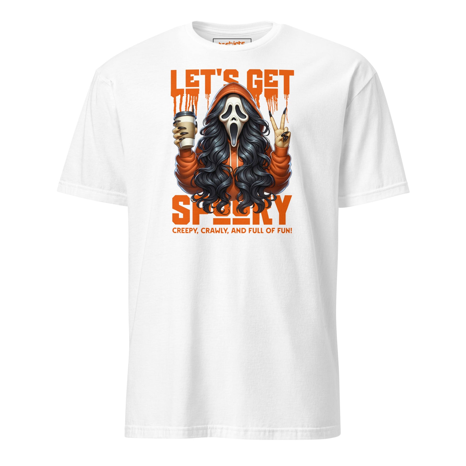 Lets Get Spooky T-Shirt | Halloween Shirt - White - T-Shirts Online