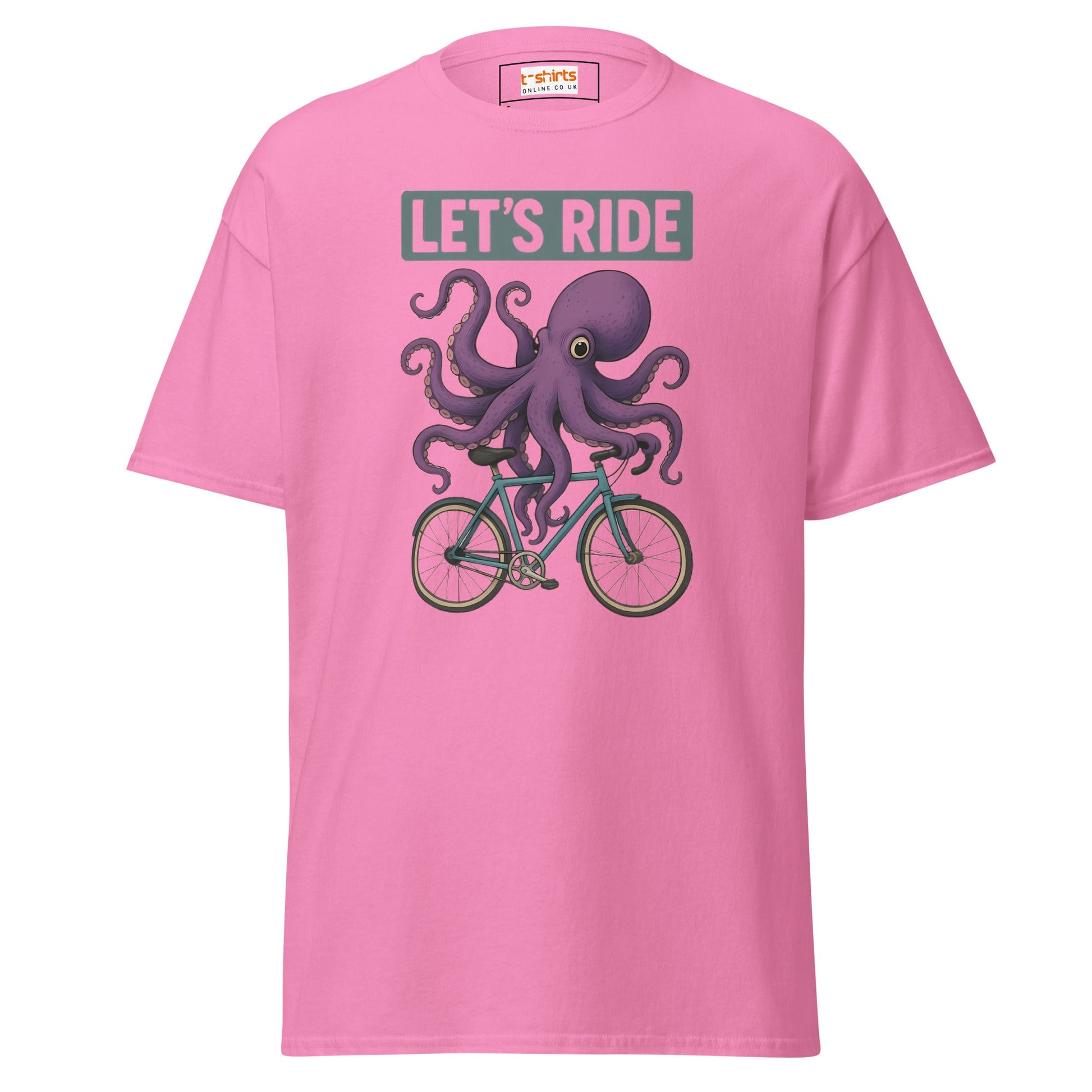 Let’s Ride Octopus T-Shirt – Funny Cycling Tee - Azalea - T-Shirts Online