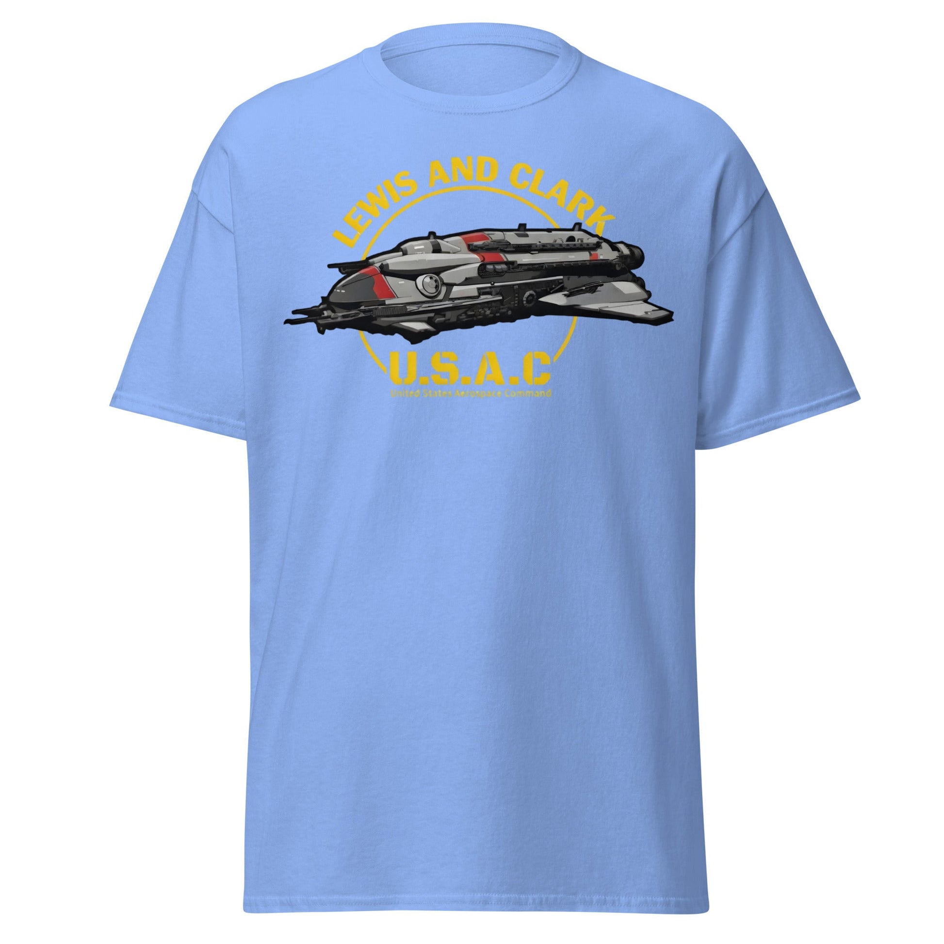 Lewis and Clark U.S.A.C. Starship Sci - Fi T-Shirt - Carolina Blue - T-Shirts Online