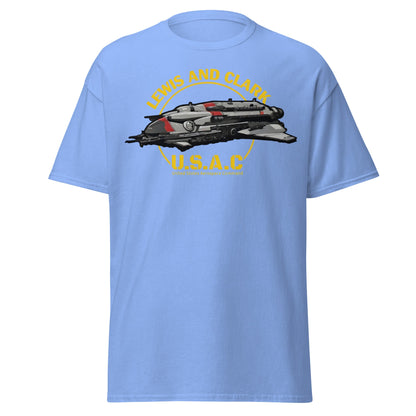 Lewis and Clark U.S.A.C. Starship Sci - Fi T-Shirt - Carolina Blue - T-Shirts Online