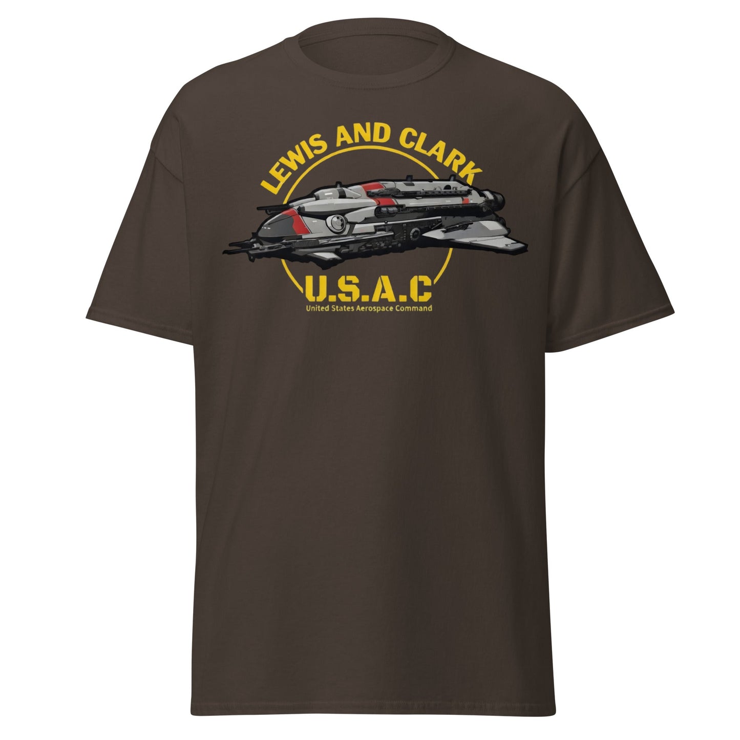Lewis and Clark U.S.A.C. Starship Sci - Fi T-Shirt - Dark Chocolate - T-Shirts Online