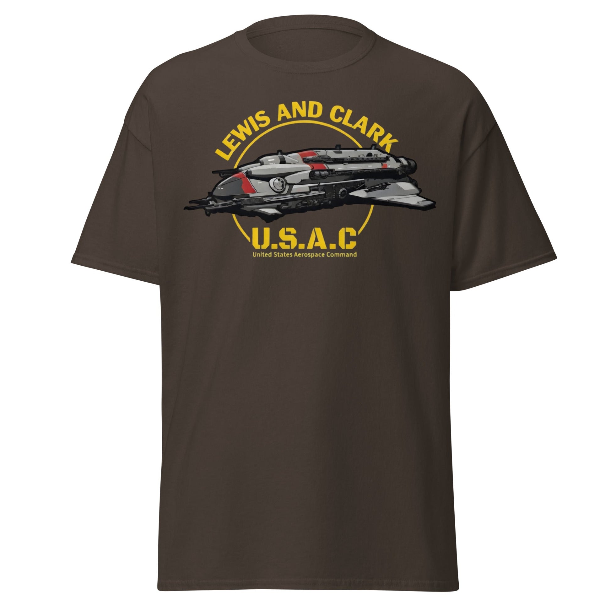 Lewis and Clark U.S.A.C. Starship Sci - Fi T-Shirt - Dark Chocolate - T-Shirts Online