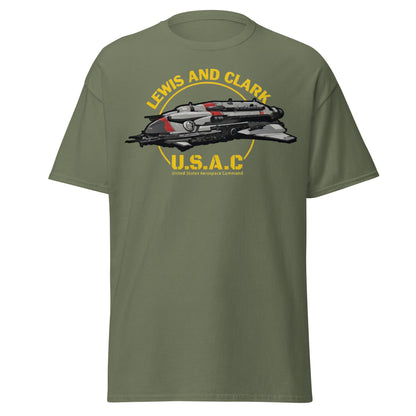 Lewis and Clark U.S.A.C. Starship Sci - Fi T-Shirt - Military Green - T-Shirts Online