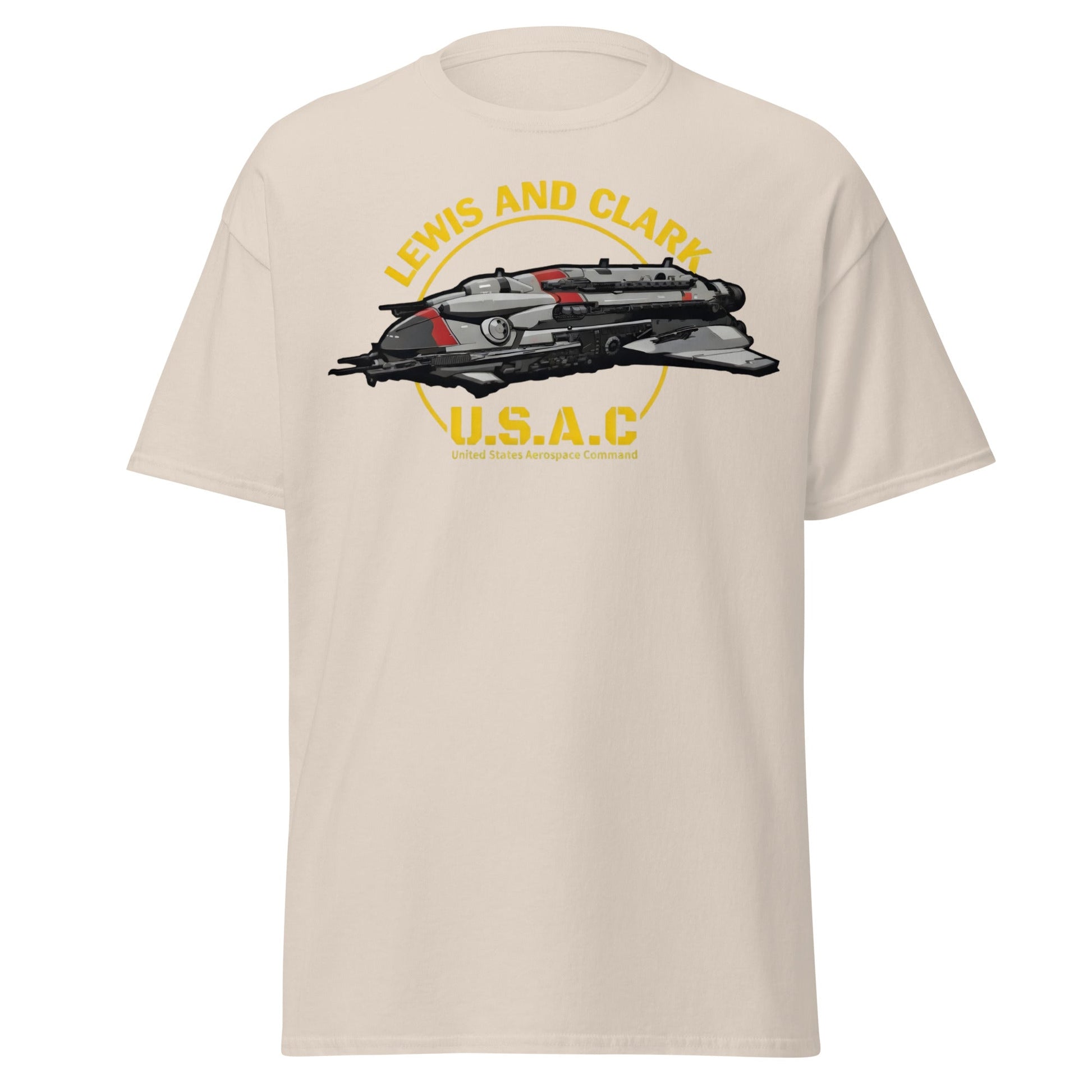 Lewis and Clark U.S.A.C. Starship Sci - Fi T-Shirt - Natural - T-Shirts Online