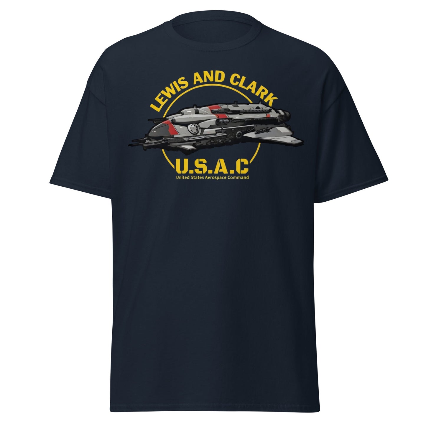 Lewis and Clark U.S.A.C. Starship Sci - Fi T-Shirt - Navy - T-Shirts Online