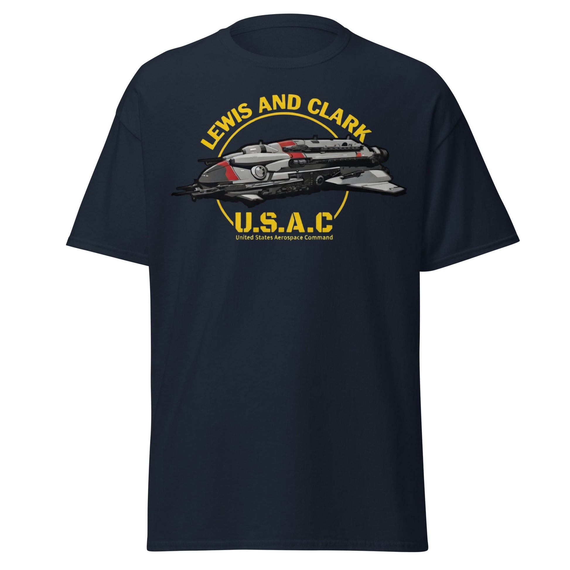 Lewis and Clark U.S.A.C. Starship Sci - Fi T-Shirt - Navy - T-Shirts Online