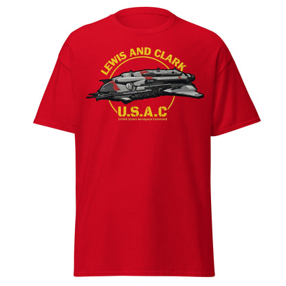 Lewis and Clark U.S.A.C. Starship Sci - Fi T-Shirt - Red - T-Shirts Online