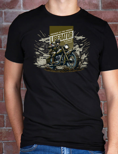 Liberator T-Shirt | Freedom on Two Wheels - Black - T-Shirts Online