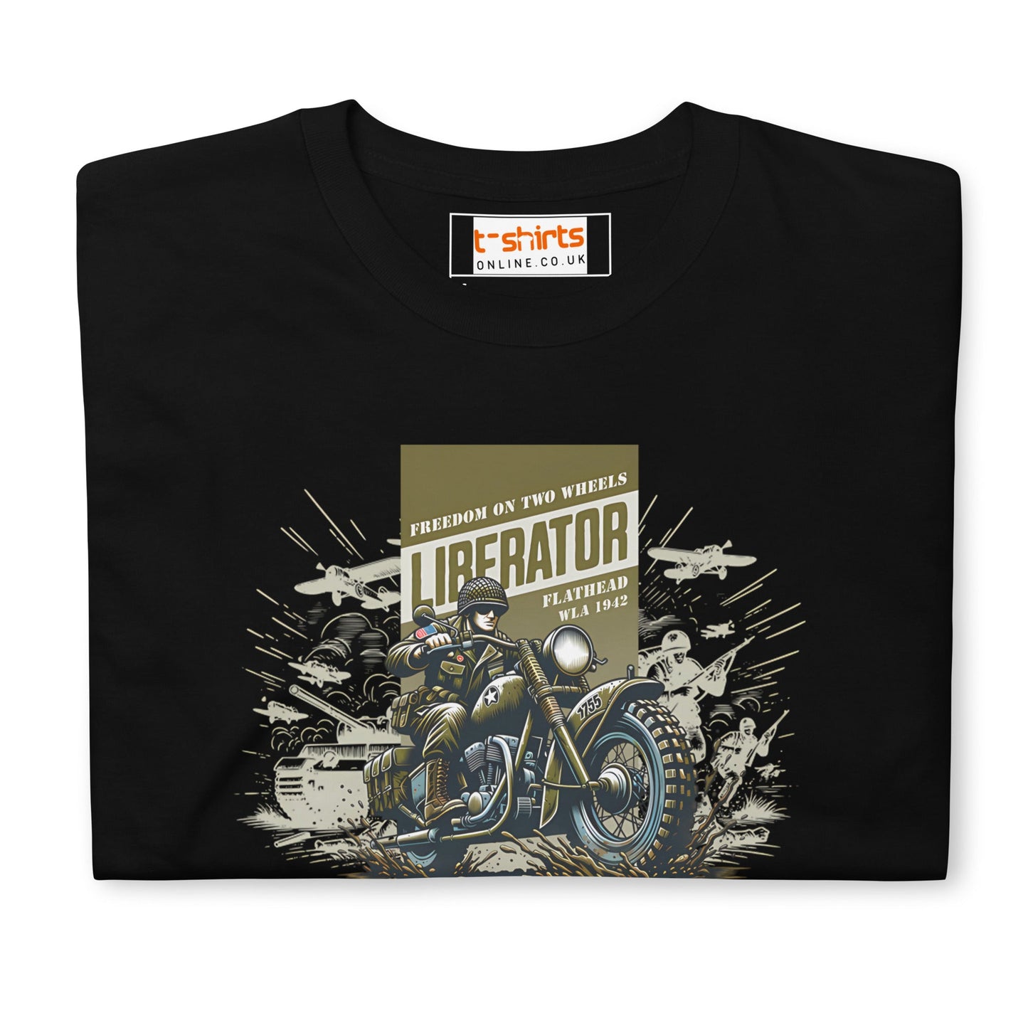 Liberator T-Shirt | Freedom on Two Wheels - Black - T-Shirts Online