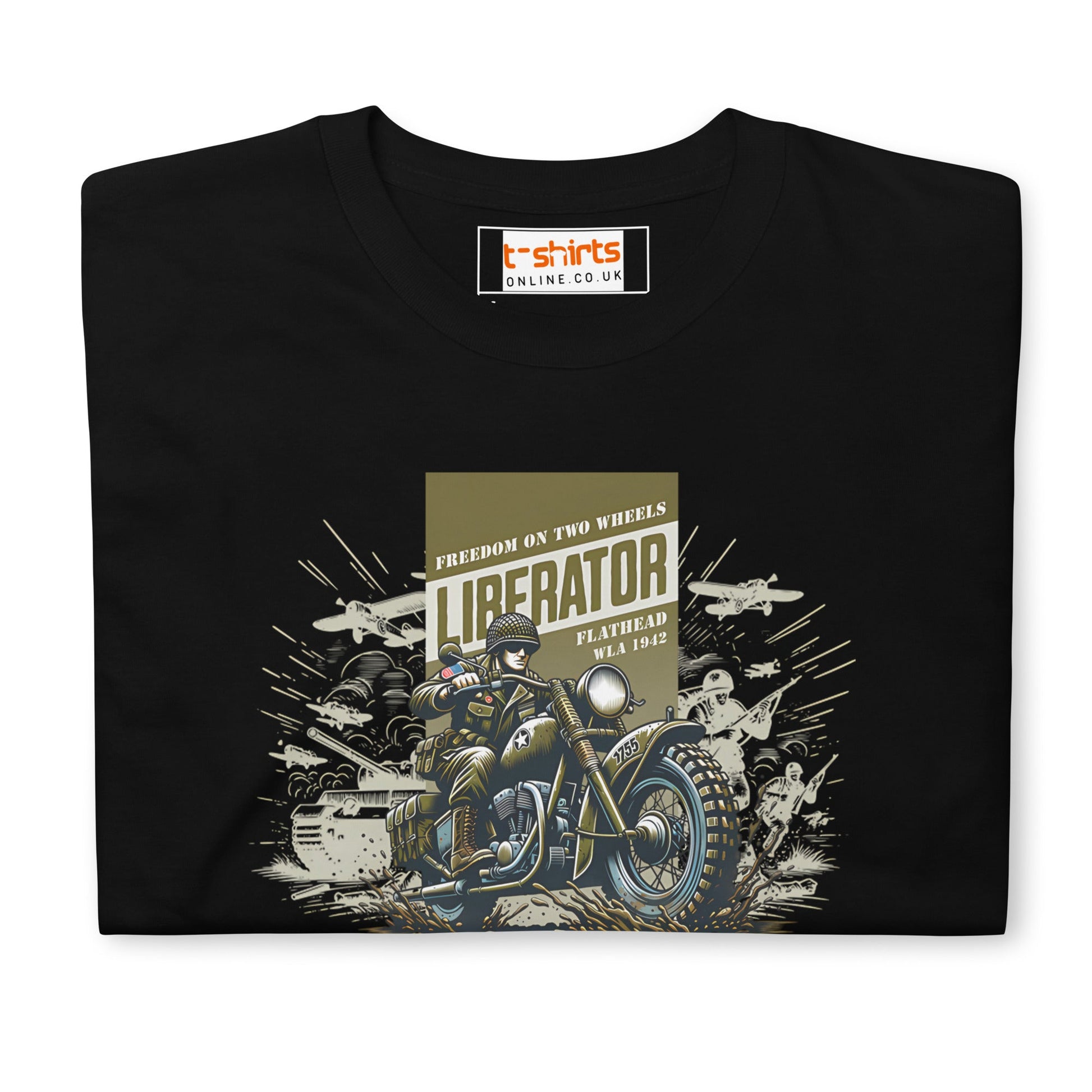 Liberator T-Shirt | Freedom on Two Wheels - Black - T-Shirts Online