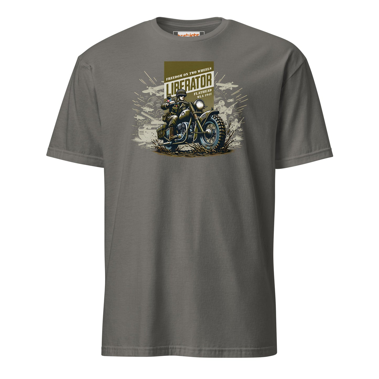 Liberator T-Shirt | Freedom on Two Wheels - Charcoal - T-Shirts Online