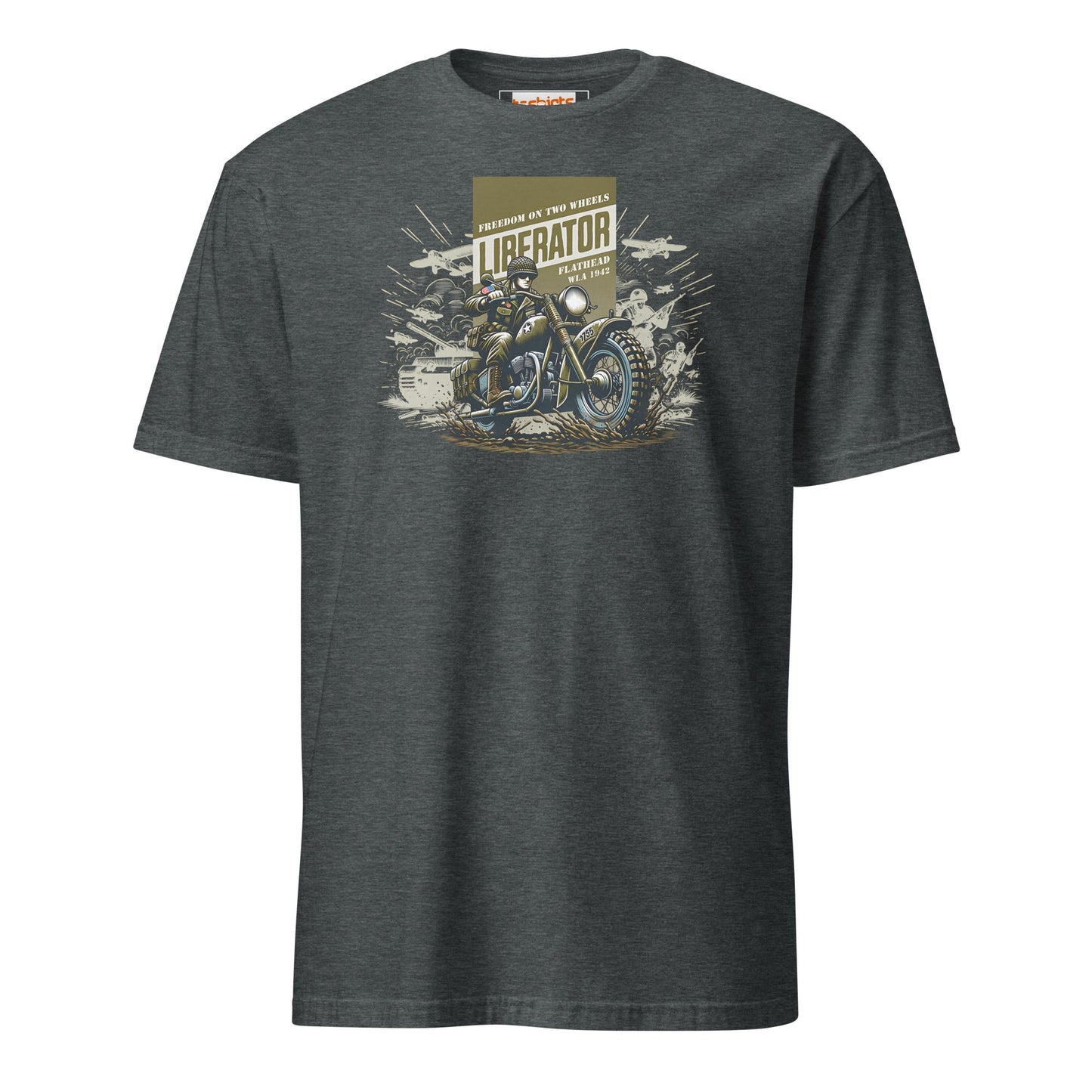 Liberator T-Shirt | Freedom on Two Wheels - Dark Heather - T-Shirts Online