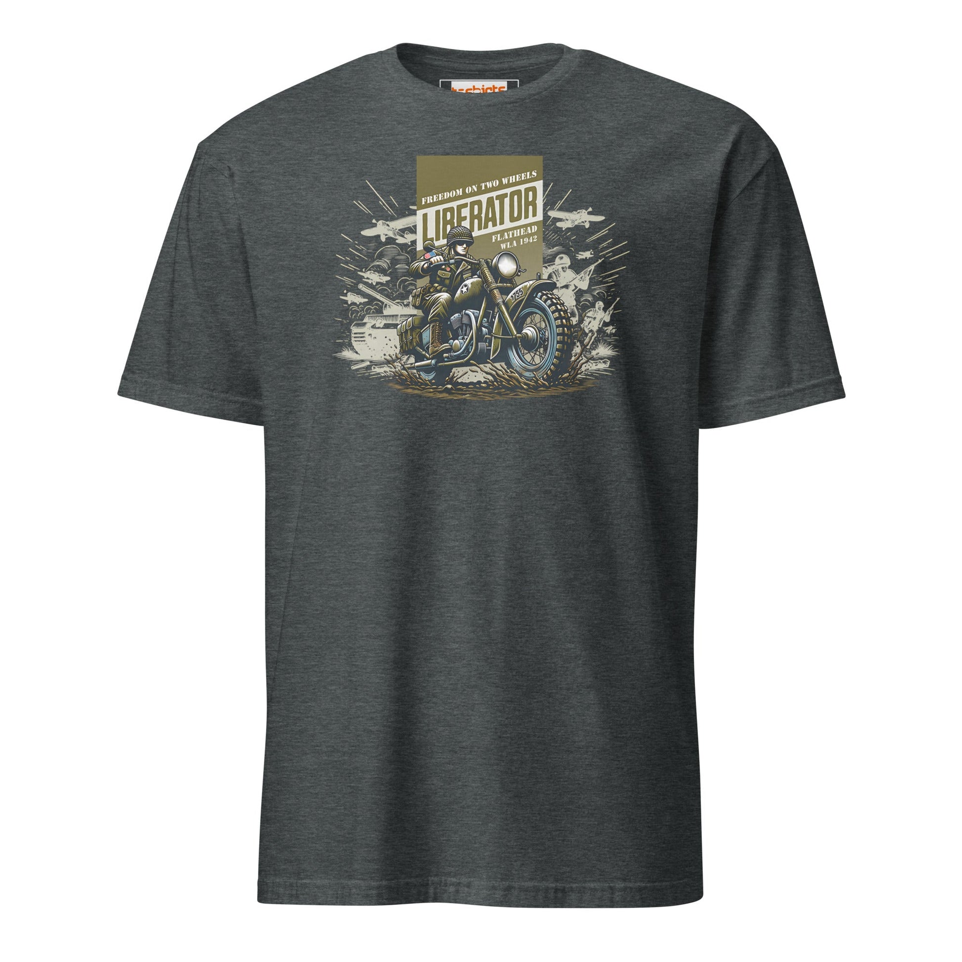 Liberator T-Shirt | Freedom on Two Wheels - Dark Heather - T-Shirts Online