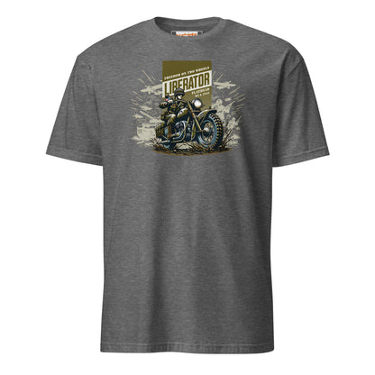Liberator T-Shirt | Freedom on Two Wheels - Graphite Heather - T-Shirts Online