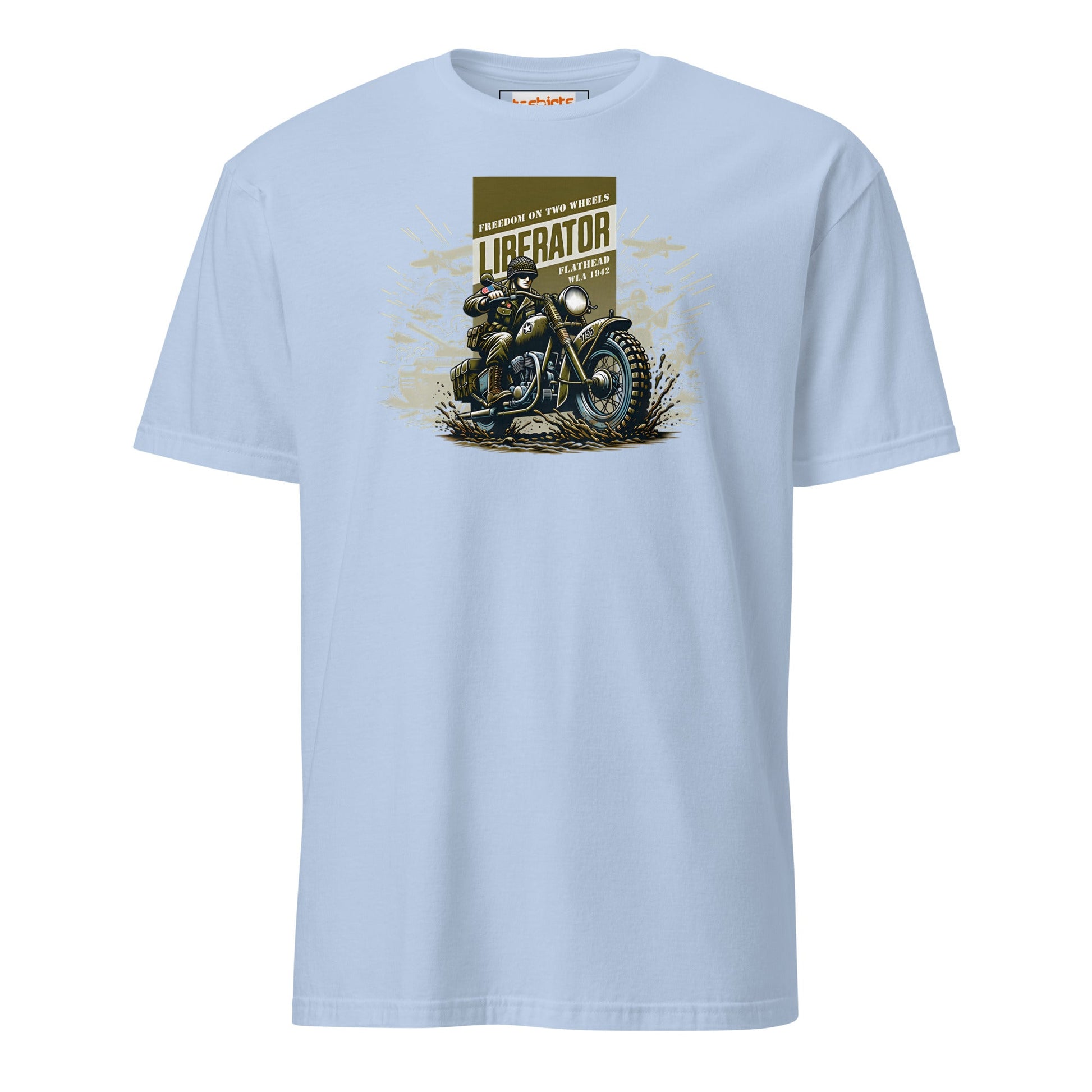 Liberator T-Shirt | Freedom on Two Wheels - Light Blue - T-Shirts Online