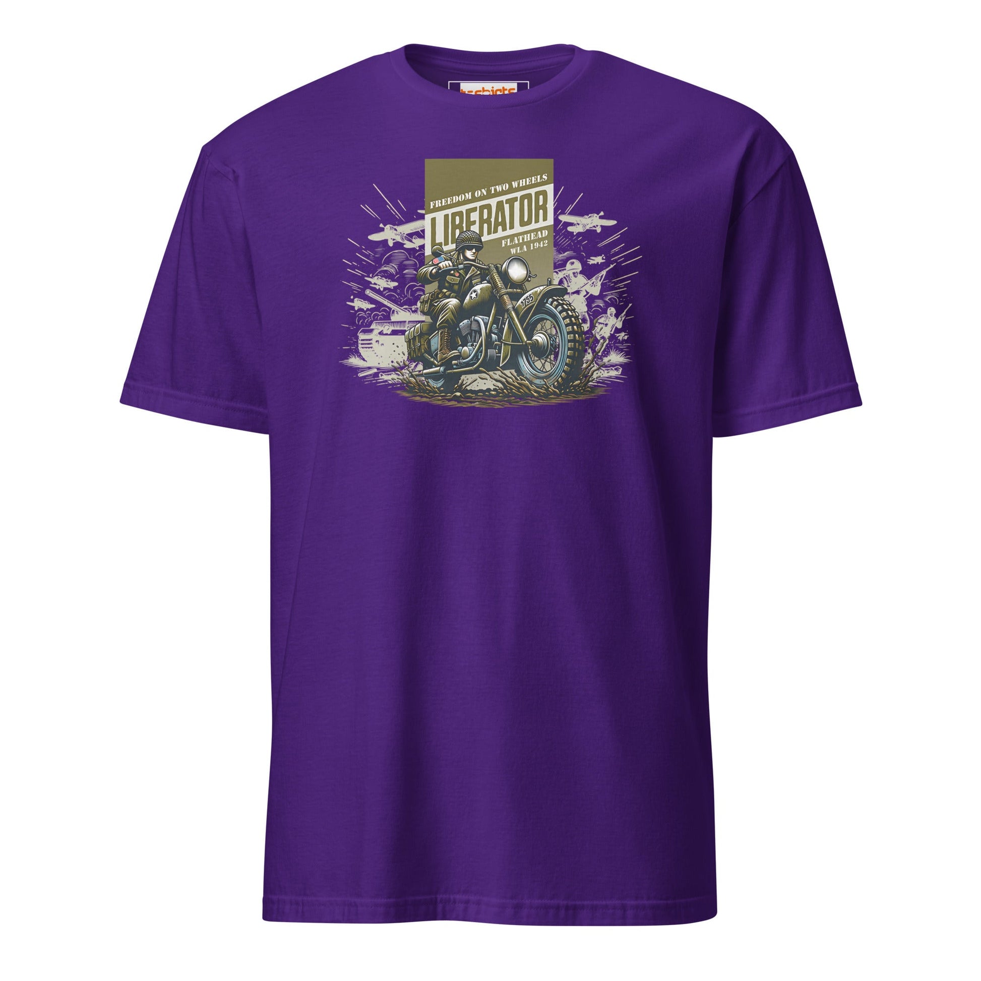 Liberator T-Shirt | Freedom on Two Wheels - Purple - T-Shirts Online