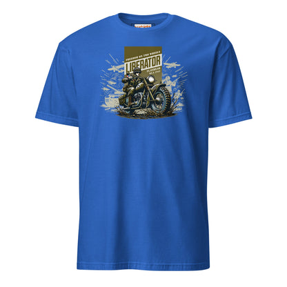 Liberator T-Shirt | Freedom on Two Wheels - Royal - T-Shirts Online