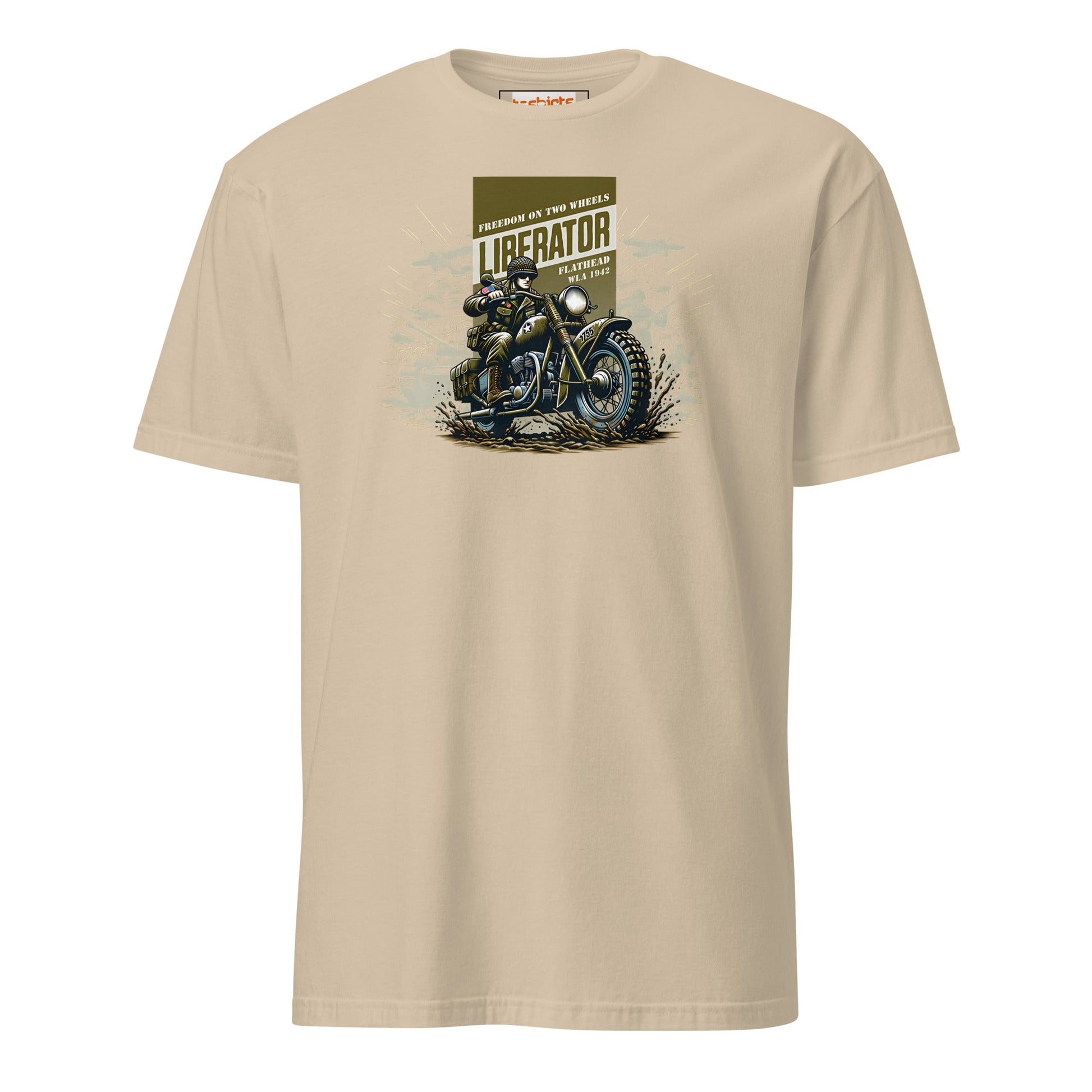 Liberator T-Shirt | Freedom on Two Wheels - Sand - T-Shirts Online