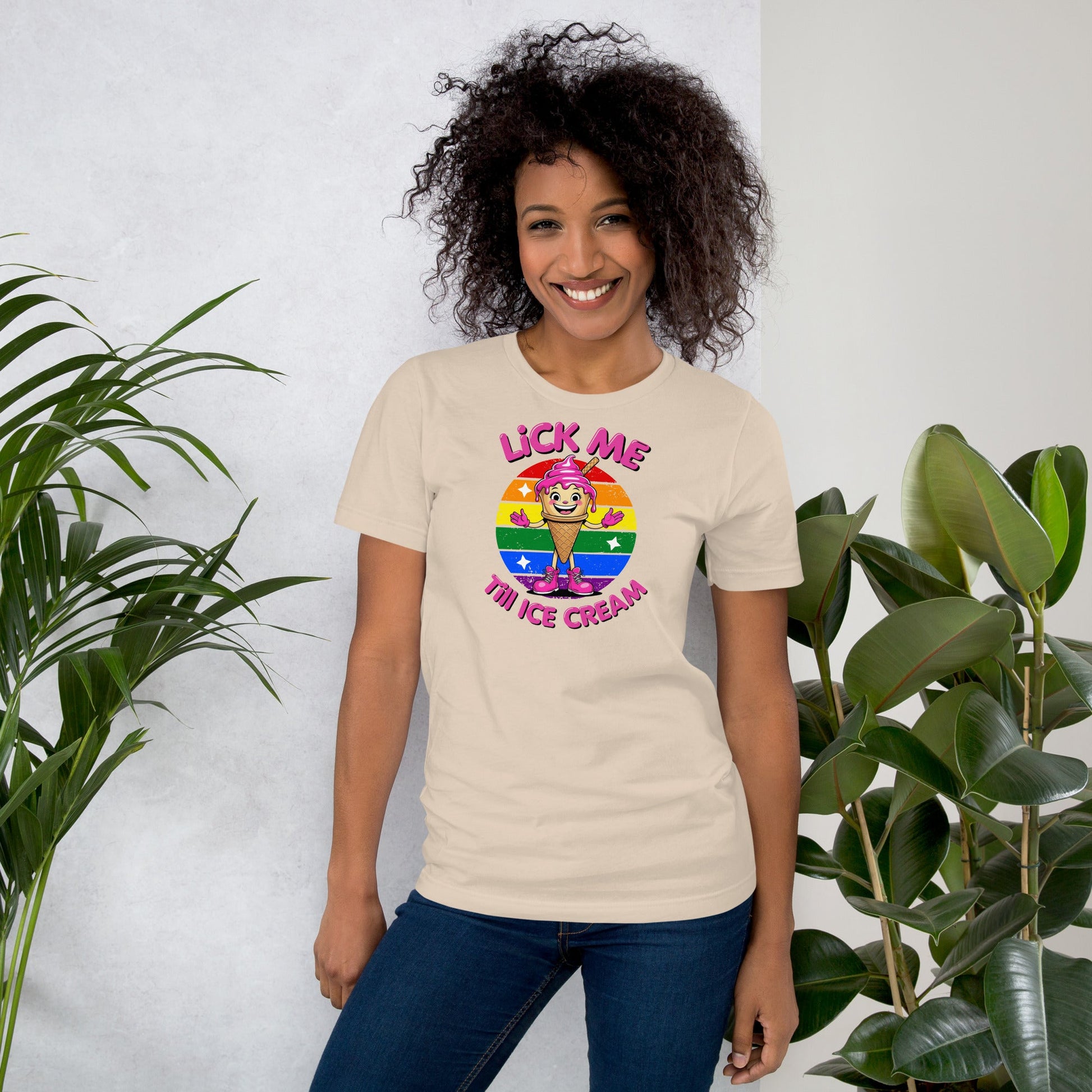 Lick Me Till Ice Cream T-Shirt | Funny Summer Tee - Soft Cream - T-Shirts Online