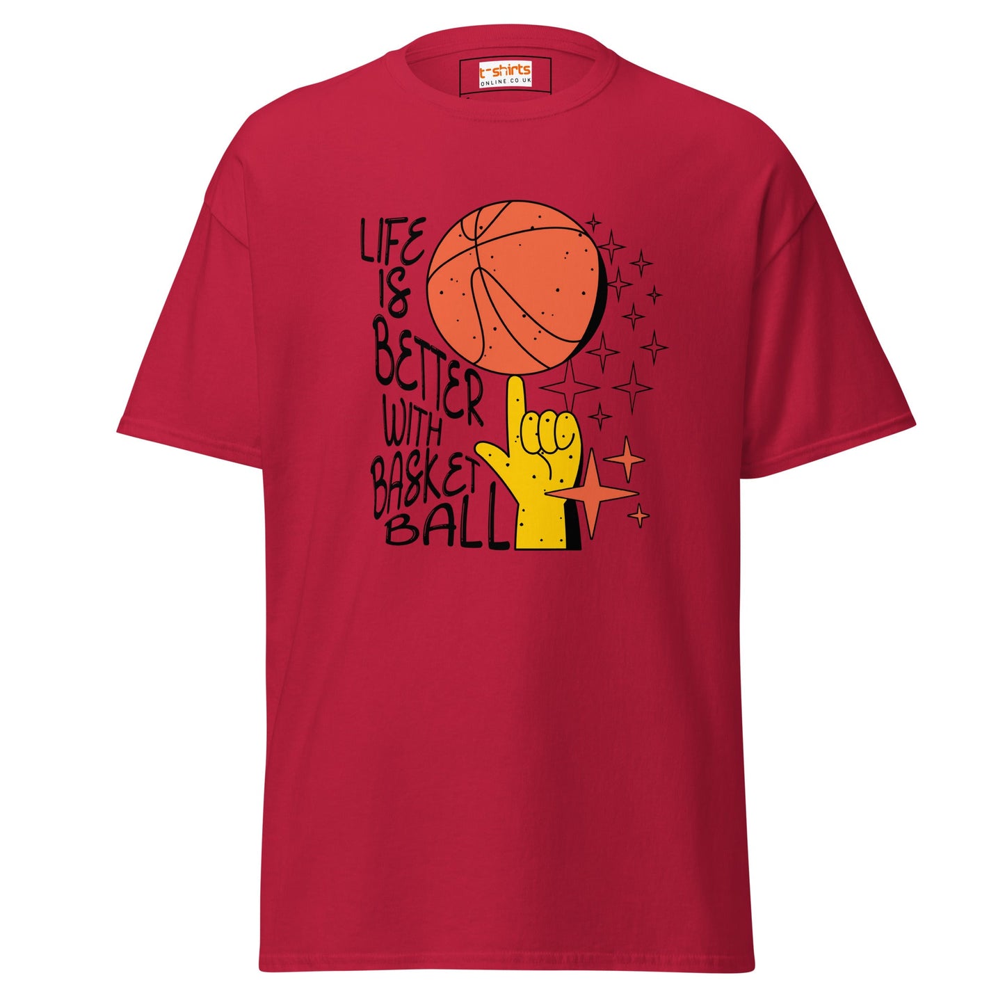 Life is Better with Basketball | Graphic T-Shirt - Cardinal - T-Shirts Online
