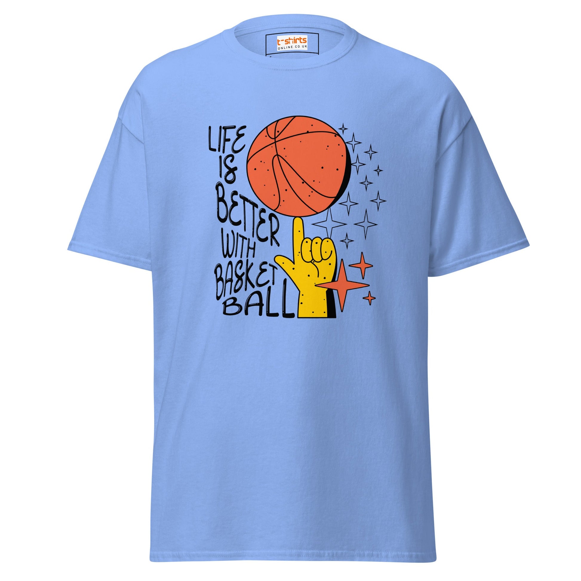 Life is Better with Basketball | Graphic T-Shirt - Carolina Blue - T-Shirts Online