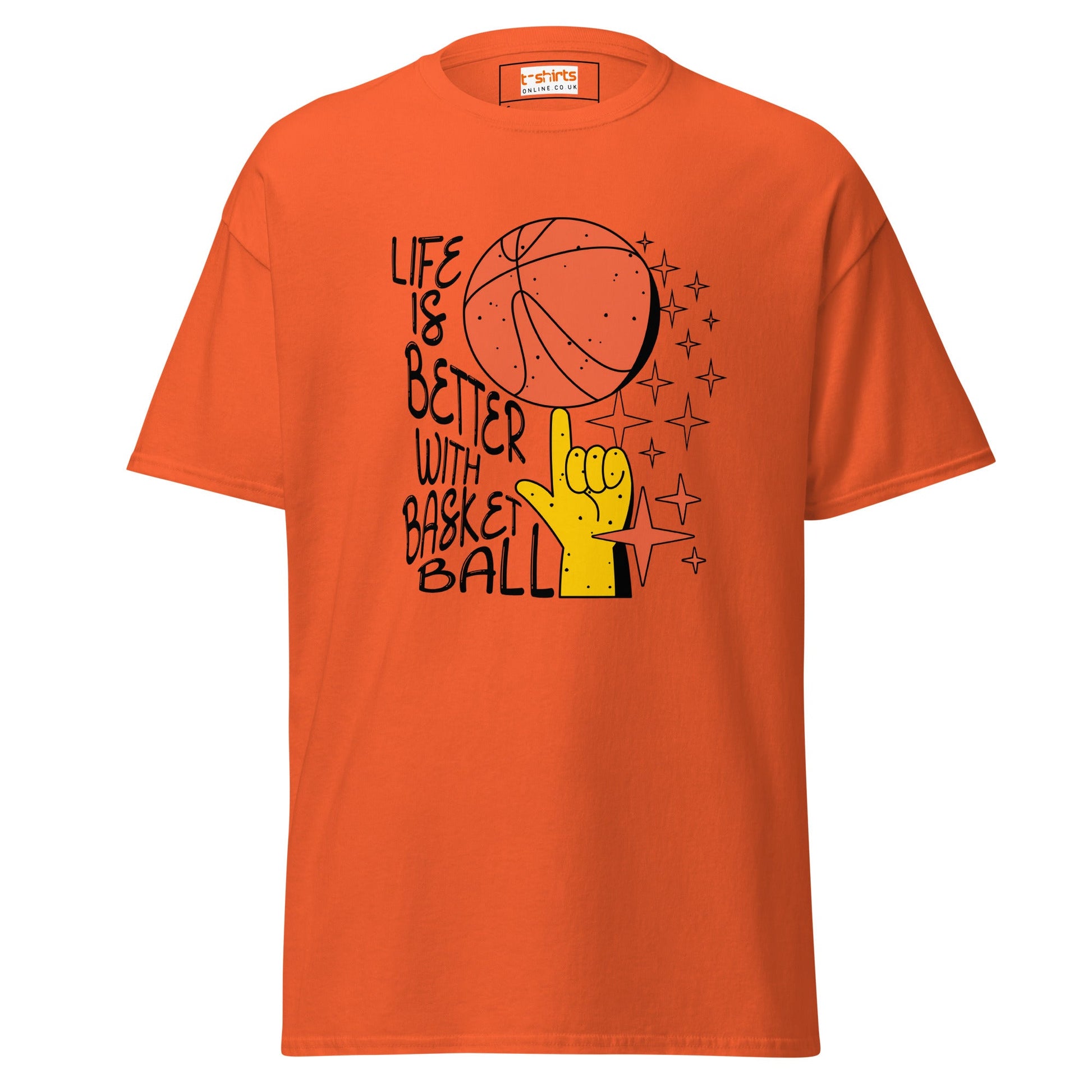 Life is Better with Basketball | Graphic T-Shirt - Orange - T-Shirts Online