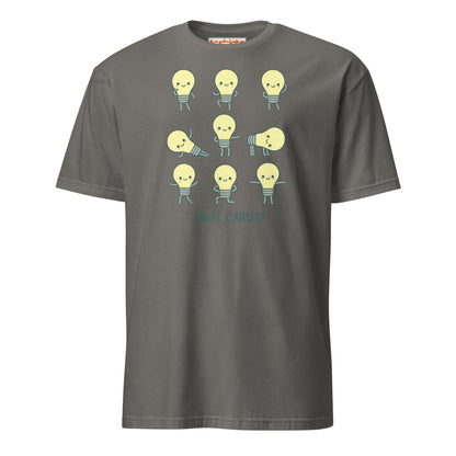 Light Cardio T-Shirt – Funny Lightbulb Pun Tee - Charcoal - T-Shirts Online