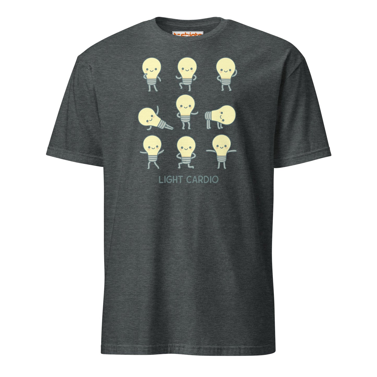 Light Cardio T-Shirt – Funny Lightbulb Pun Tee - Dark Heather - T-Shirts Online