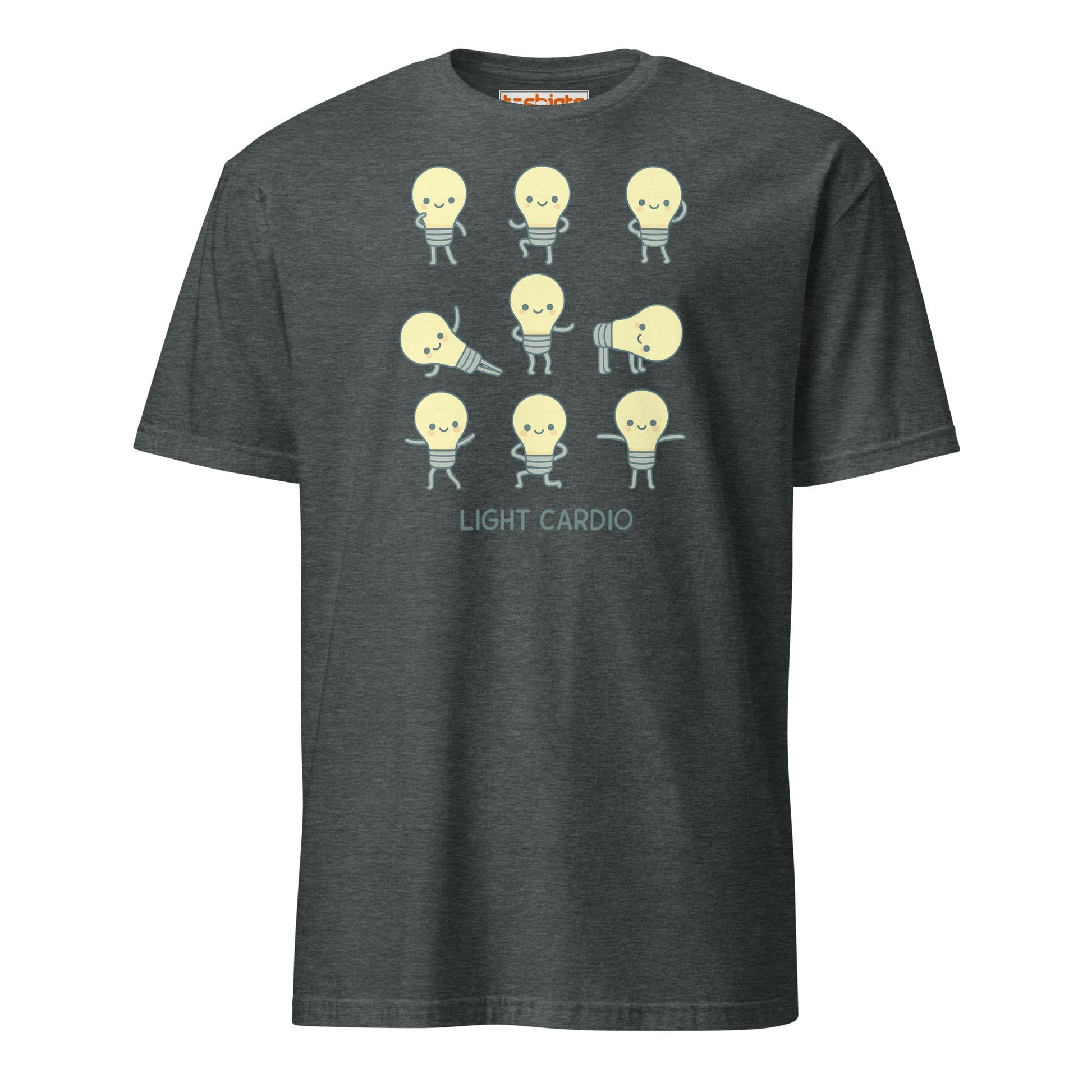 Light Cardio T-Shirt – Funny Lightbulb Pun Tee - Dark Heather - T-Shirts Online