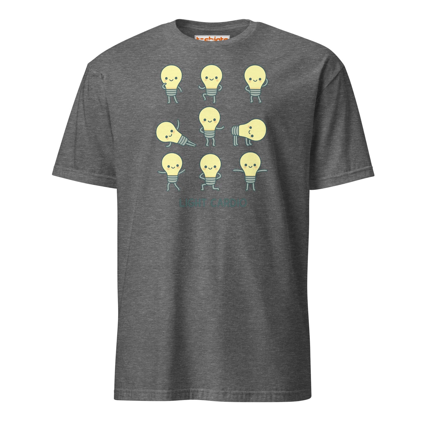 Light Cardio T-Shirt – Funny Lightbulb Pun Tee - Graphite Heather - T-Shirts Online