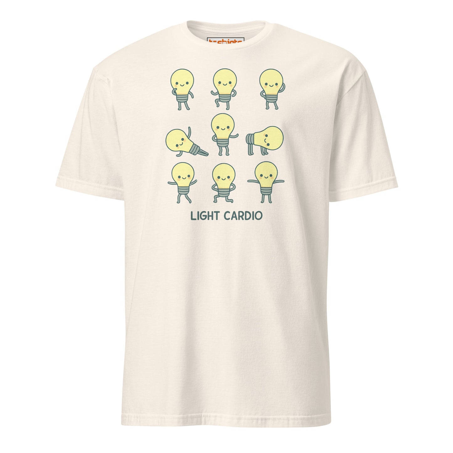 Light Cardio T-Shirt – Funny Lightbulb Pun Tee - Natural - T-Shirts Online