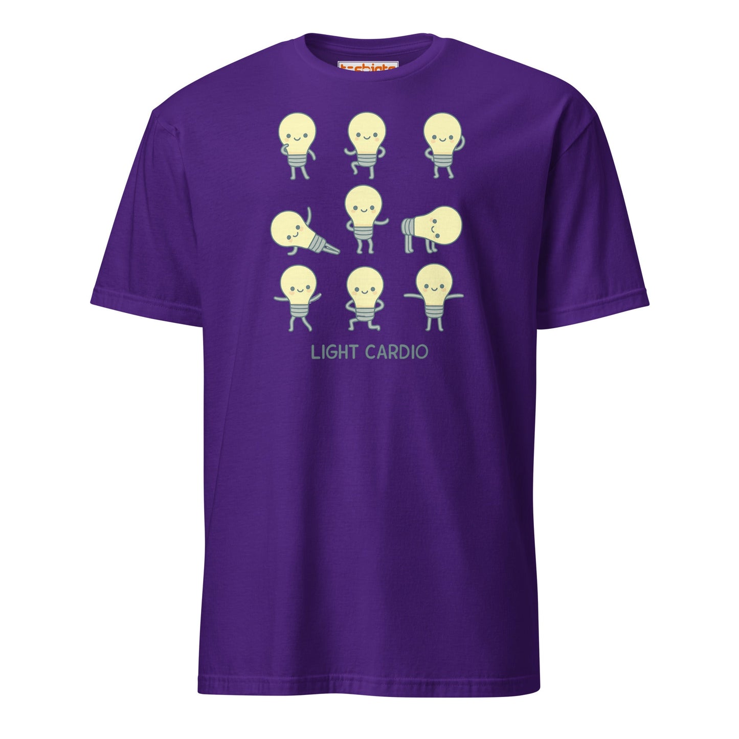Light Cardio T-Shirt – Funny Lightbulb Pun Tee - Purple - T-Shirts Online