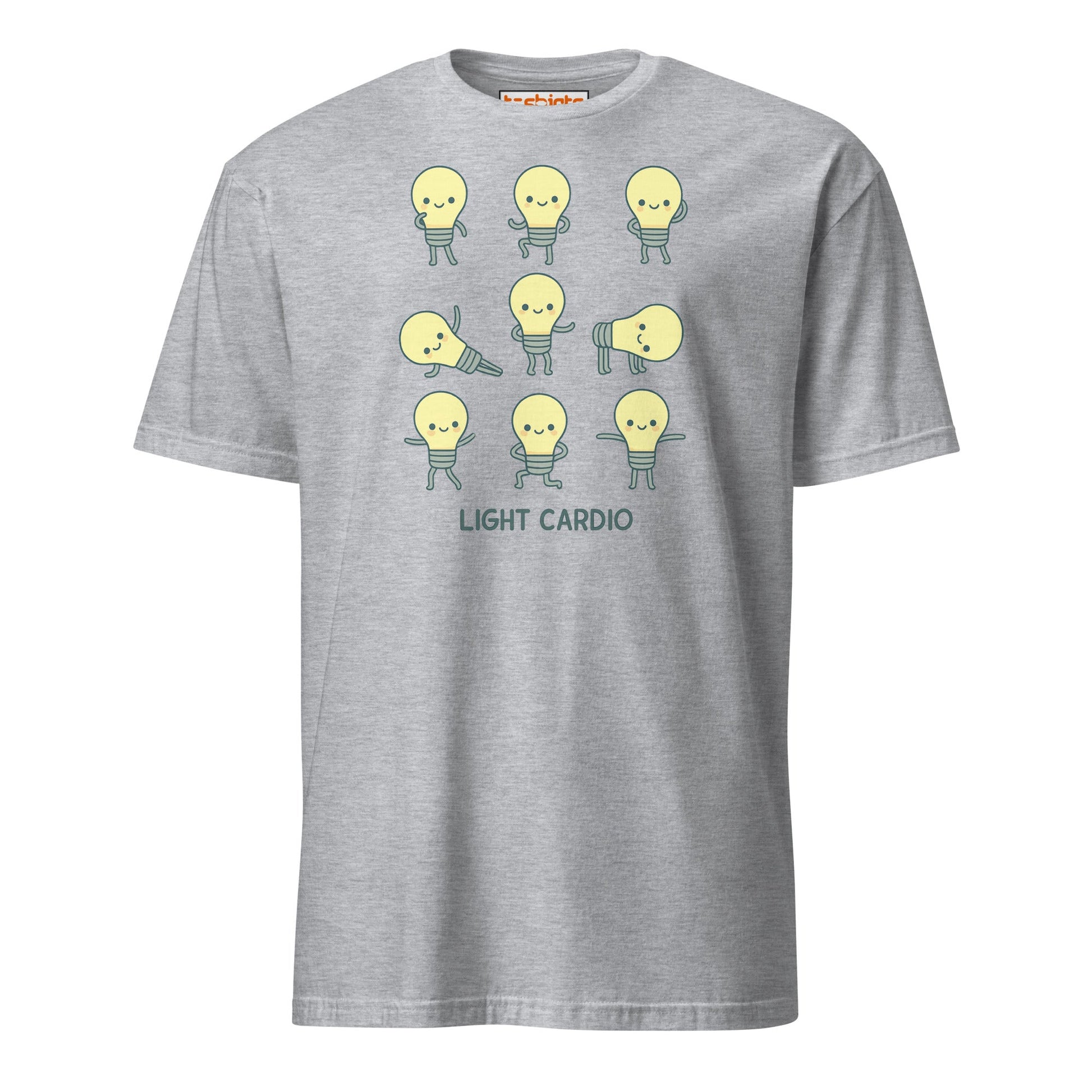 Light Cardio T-Shirt – Funny Lightbulb Pun Tee - Sport Grey - T-Shirts Online