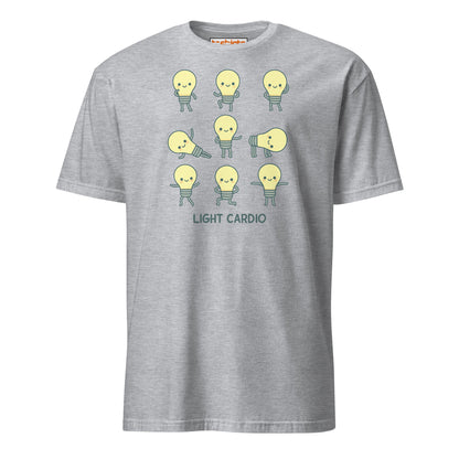 Light Cardio T-Shirt – Funny Lightbulb Pun Tee - Sport Grey - T-Shirts Online
