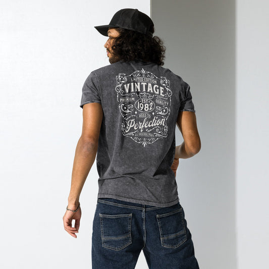 Limited Edition Denim T-Shirt | Men's Vintage Tee copy - Black - T-Shirts Online