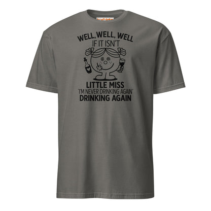 Little Miss Drinking Again Funny T-Shirt - Charcoal - T-Shirts Online